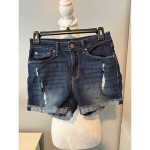 Signature by Levi Strauss Womens High Rise Distressed Denim Shorts  4 27